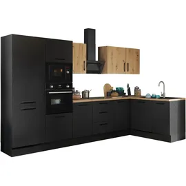BASIC by Balculina Winkelküche Turin L-Form 340 cm schwarz