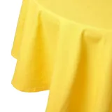 Homescapes Tischdecke Rund 180 cm Gelb