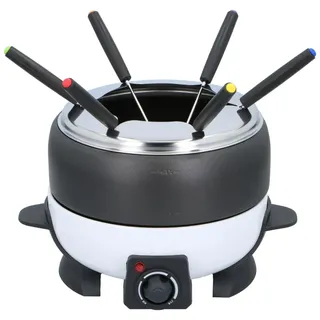 Alpina Cuisinier Deluxe Elektrisches Fondue Set 800W – weiß, schwarz