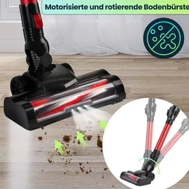 casativo-tech Casativo 2in1-Akku-Handstaubsauger rot/schwarz