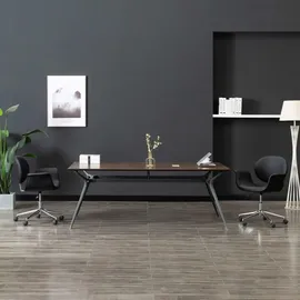 vidaXL Drehbarer Bürostuhl Kunstleder Schwarz