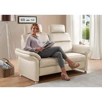 2-Sitzer DIE PLANBAR "PN-EM16031, mit Kopfstützen", beige (ecru), B:170cm H:119cm T:92cm, Sofas, Echtleder mit Federkern
