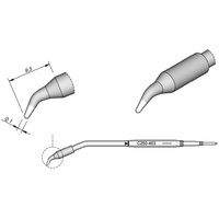 Jbc Lötspitze Serie C250, Rundform, C250403/Ø 1,0 mm, gebogen