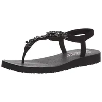 Skechers Damen-Slingback-Flip-Flop, Schwarz (schwarz / schwarz), 38 EU - 38 EU