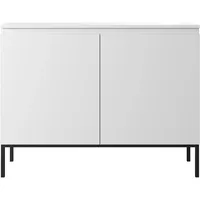 Selsey Sideboard 100 x 77 cm Weiß / Schwarz
