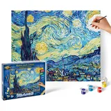 Schipper 609130816 - Malen nach Zahlen Sternennacht (van Gogh), MNZ, 40x50 cm