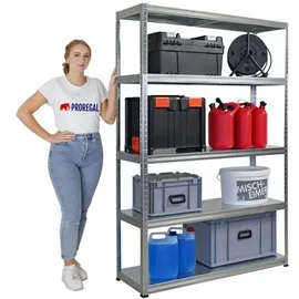 Proregal Schwerlastregal, Silber, Metall, 120x180x40 cm, Freizeit, Heimwerken, Werkstatt, Schwerlastregale