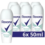 Rexona Deo Roll-On Shower Fresh Anti Transpirant mit 48 Stunden Schutz gegen Körpergeruch und Achselnässe 6x 50 ml
