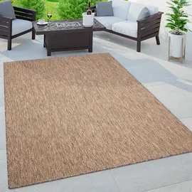 Paco Home Outdoor Teppich, Wetterfest Pflegeleicht für Garten, & Balkon 80x150 cm, Beige