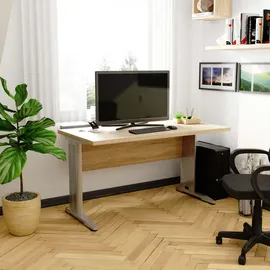 Akord Schreibtisch, Sonoma Eiche, Holzwerkstoff, Nachbildung, Holz Optik, Rechteckig,Rechteckig, 135x76x60 cm, Arbeitszimmer, Schreibtische, Computertische