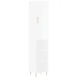 vidaXL Highboard Hochglanz-Weiß 34,5x34x180 cm Holzwerkstoff