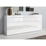 INOSIGN Sideboard »Basic Breite 207 cm, Kommode 4 Türen, Anrichte,«, Metallgriff, moderne Rahmenoptik, viel Stauraum, Farbauswahl, weiß