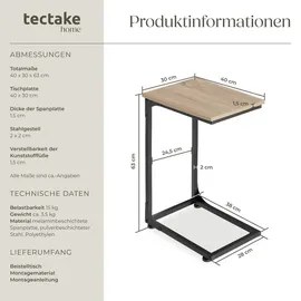 Tectake Erie Braun Eiche 30 x 63 cm