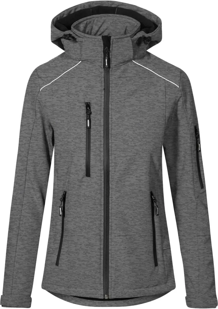 Promodoro Damen 3-Lagen Softshell Jacke Softshell-Jacke 7855 heather grey 3XL