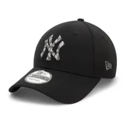 New Era für Herren. 60565121 Kappe Saisonale Füllung 9Forty New York Yankees schwarz (OSFA), Lässig, Baumwolle