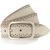 Mustang Ledergürtel mit Lochstanzung in Creme-85
