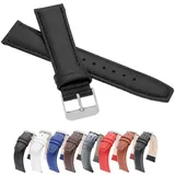 MARCHEL Lederarmband 22 mm WB10 Schwarz Uhrenarmband Genarbt