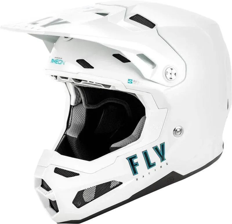 Fly Racing Formula S Carbon Solid Jugend Helm Weiss - YL