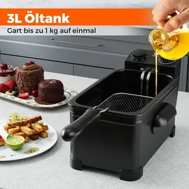 Costway Fritteuse 2000W schwarz