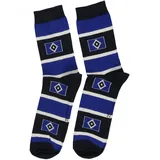 Hamburg SV HSV Kinder Socken Strümpfe ** gestreift ** (DE/NL/SE/PL, Numerisch, 39, 42, Balu/Weiß/Schwarz) - 39-42