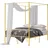 Vevor Himmelbettrahmen (Full Size), Metallhimmelbett mit minimalistischem Kopfteil & Himmelbett-Design, robuste Stahllattenstütze (rund), Stauraum...