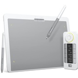 XENCELABS Grafiktablett Kabelloses Zeichentablett mit Shortcut-Fernbedienung, Stifttablett mit 2 batterielosen Stiften, 8192 Druckstufen, 12" Graphic Drawing Pen Tablet für Win, Mac, Linux, Nebelweiß