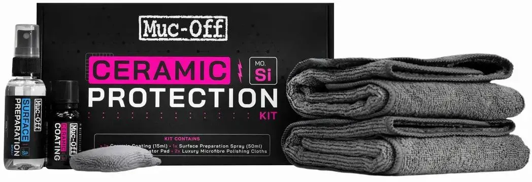 Muc-Off Motorcycle surfaces Ceramic, Set de soins - Noir