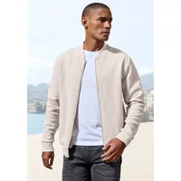 John Devin Struktur-Qualität Sweatjacke Herren Beige S
