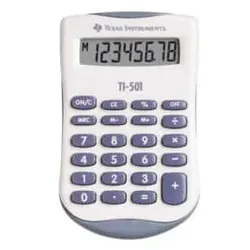 Rechner TI-501SV TEXAS 104914 8stell. 56x91x11mm