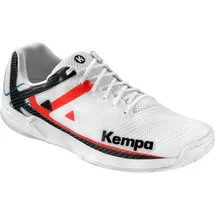 Kempa Herren Wing 2.0 Handballschuhe Weiß Rot Schwarz, 39 EU