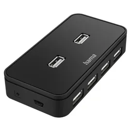 Hama USB-Hub 7 Ports USB 2.0 480MBit/s Schwarz