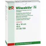 B2B Medical GmbH VLIWAKTIV AG Aktivkohle SAUGKOMP.M.SILBER 10X10 CM