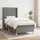 vidaXL Boxspringbett mit Matratze Dunkelgrau 100x200 cm Stoff - Grau