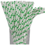 LUXENTU Gepunktet mit Knick Papier-Trinkhalme 19.7 cm«, (100-tlg) grün