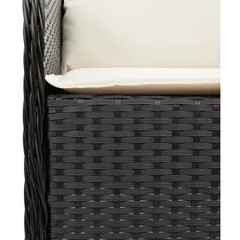 vidaXL Gartenstuhl 55,5 x 62 x 32 cm schwarz 2 St.