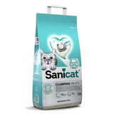 SANICAT Clumping White Unscented 10L Bentonit Katzenstreu