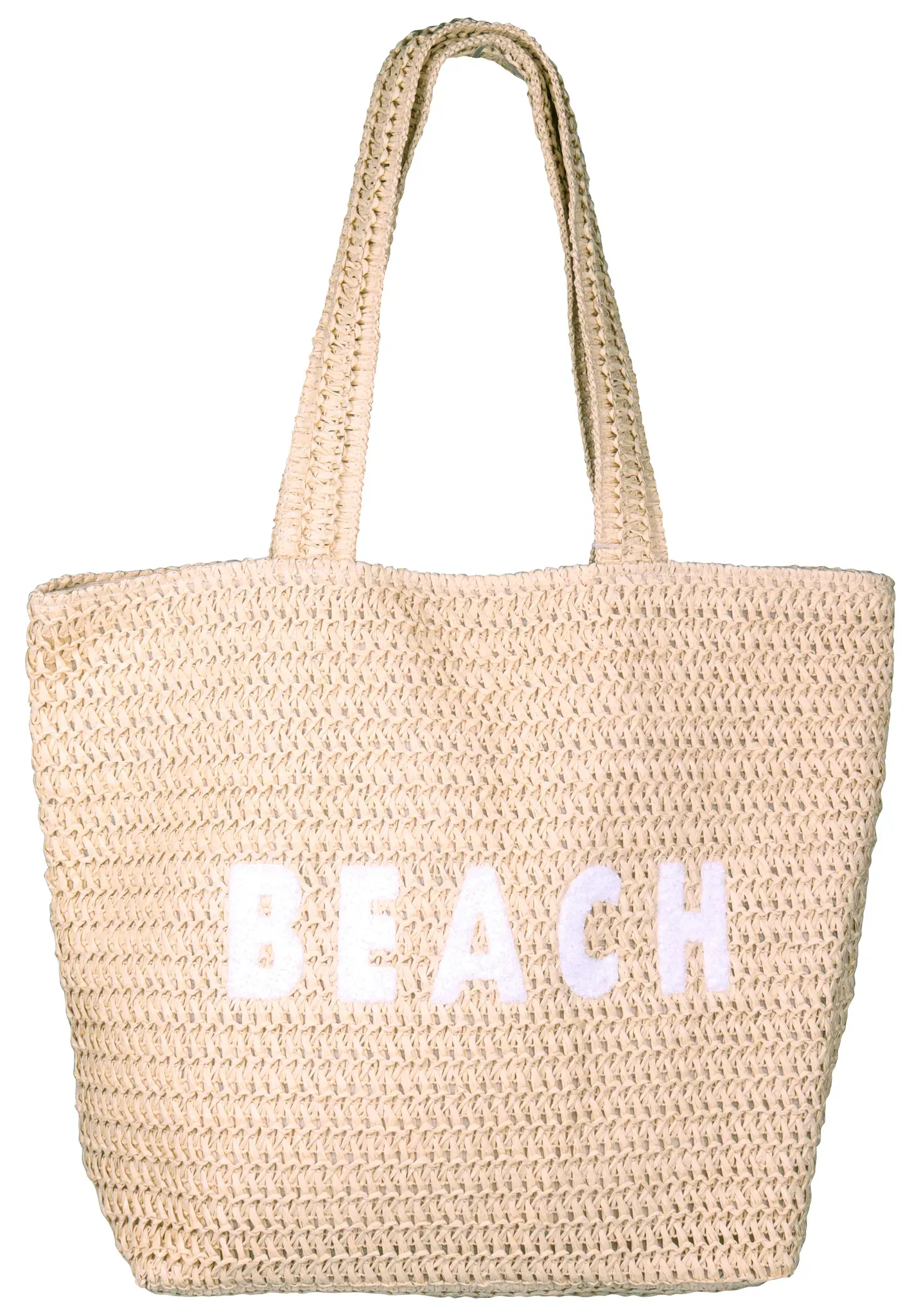 Strandtasche CAPELLI NEW YORK, Damen, Gr. B/H/T: 39cm, natural, weiß, Obermaterial: 100% Papier, Taschen Strandtasche