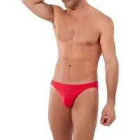 HOM Herren Slip rot Mikrofaser/Funktion unifarben, rot, NOS