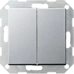 Gira Tast-Wechs.Wechs.schalter alu, System55 012826
