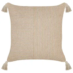 Dekokissen ARALIA Baumwolle 45 x 45 cm Kein Muster Beige