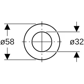 Geberit Flachdichtung für Spülventil für AP-Spülkästen AP025 und AP125: d=58mm 816179001