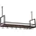 [en.casa] Weinregal 120 x 30 x 65 cm Schwarz/Walnussoptik