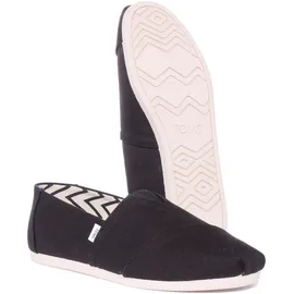 TOMS Alpargata Herren Slipper, Schwarz Weiß, 44.5 EU