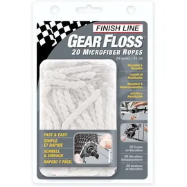 Finish Line Gear Floss Reinigungsfäden 20 Stück Weiß