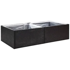 vidaXL Pflanzkübel 157 x 80 x 40 cm Schwarz