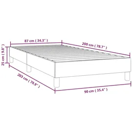 vidaXL Boxspringbett 90 x 200 cm dunkelgrün