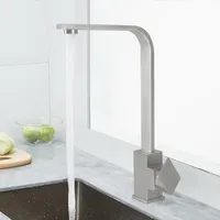 Mursche Wasserhahn Küche Küchenarmatur Gebürstet Hochdruck - Armatur Edelstahl Mischbatterie 360° Schwenkbar Spültischarmatur Küchenwasserhahn 34CM Einhebelmischer Spülarmaturen für Spüle Garten Bad