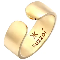 KUZZOI Bandring Klares Design Offen 925 Silber Herrenschmuck   Herren 
