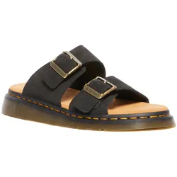 Pantolette DR. MARTENS "Josef", Damen, Gr. 40, schwarz, Veloursleder, klassisch, Schuhe, Pantolette mit Plateausohle