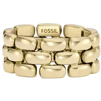 Fossil Damen-Ring Arden Gold Edelstahl JF047857107, Edelstahl, Kein Edelstein